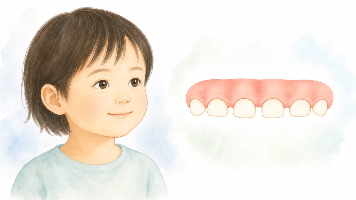 子どもの乳歯の隙間について解説するブログ記事